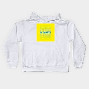 ok yellow boomer Kids Hoodie